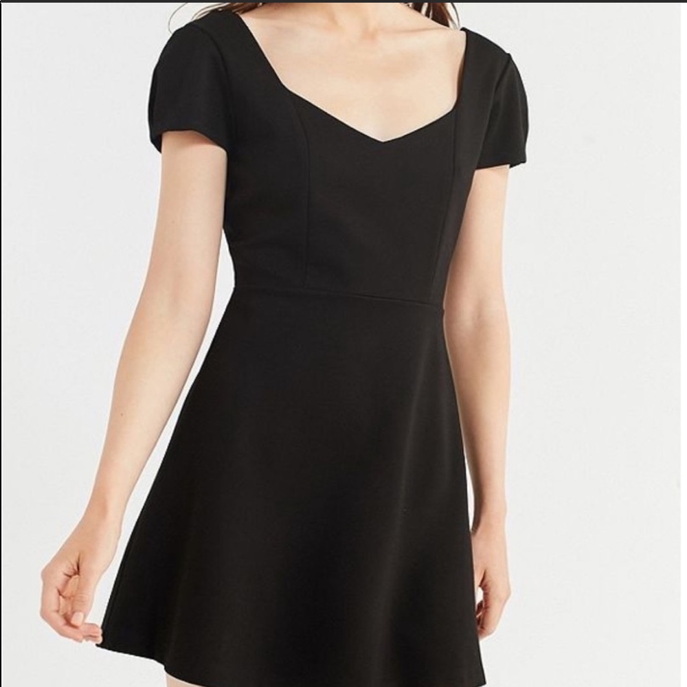 Urban Outfitters black mini cap sleeve dress